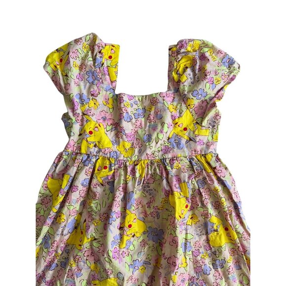 POKEMON Girls Pikachu Floral Dress Size Large 9/10 - Picture 7 of 7